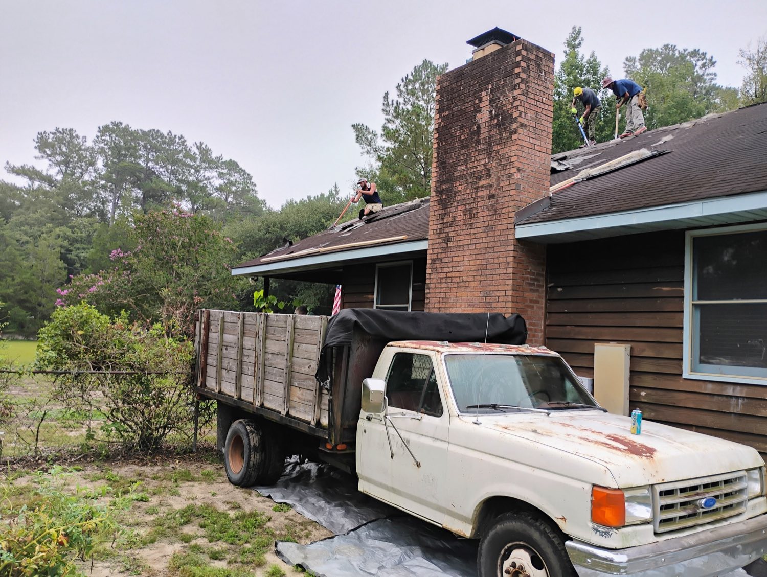 JayBrook LLC crew on a roof tear-off